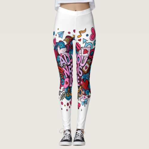 Beautiful Valentines special Hearts Leggings Leggings