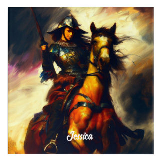 Beautiful Valkyrie on Horseback Acrylic Print