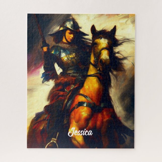 Beautiful Valkyrie on Horseback Jigsaw Puzzle (Vertical)