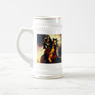 Beautiful Valkyries on Horseback Beer Stein