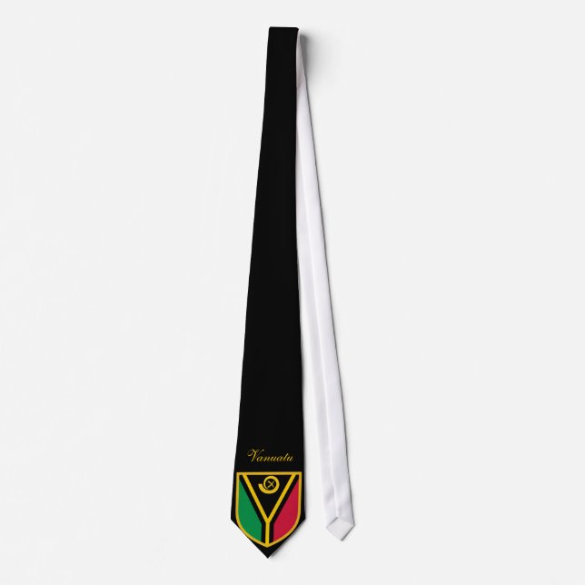 Beautiful Vanuatu Flag Neck Tie (Front)