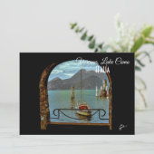 Beautiful Varenna Italy Boat Photo Postcard (Standing Front)