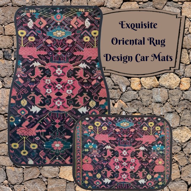 Beautiful Vase Pattern Antique Persian Oriental Car Floor Mat (Creator Uploaded)