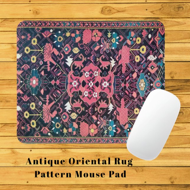Beautiful Vase Pattern Antique Persian Oriental Mouse Pad (Handsome Vintage Design Mouse Pad)