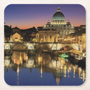 Beautiful Vatican City Rome Italy Square Paper Coaster