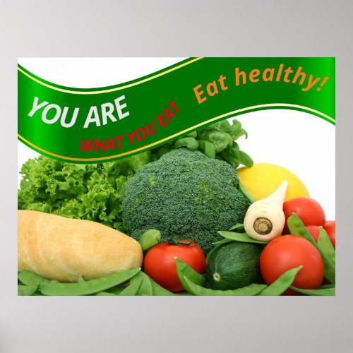 Beautiful Veggies You are What You Eat Poster