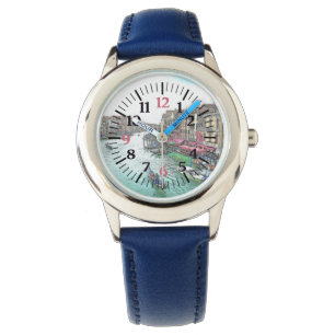 Beautiful Venice Italy with Pink Numerals Watch