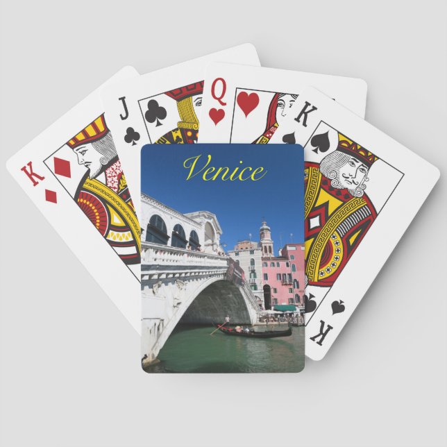 Beautiful Venice, Rialto Bridge Poker Cards (Back)
