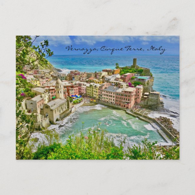 Beautiful Vernazza, Italy Postcard (Front)