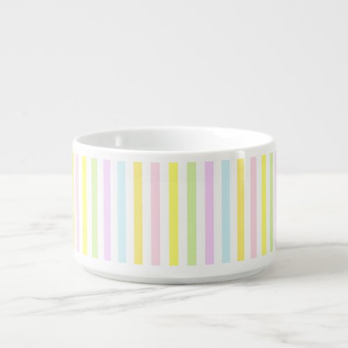 Beautiful Vertical Stripes in Pastel Colors Bowl