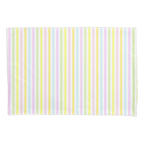 Beautiful Vertical Stripes in Pastel Colors Pillow Case