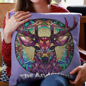 Beautiful Vibrant Buck Outdoor Pillow by DakotaInspired at Zazzle