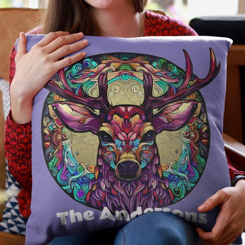 Beautiful Vibrant Buck Outdoor Pillow