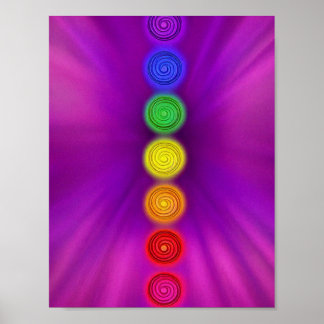 Beautiful vibrant Chakras Poster