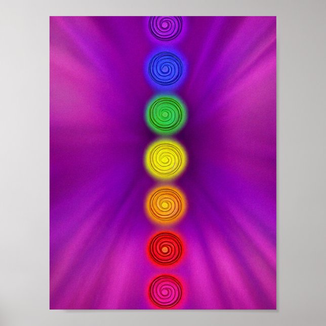 Beautiful vibrant Chakras Poster (Front)