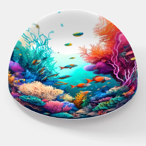 Beautiful Vibrant Coral Reef Graphic Print Paperweight