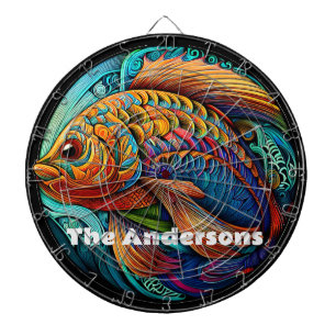 Beautiful Vibrant Fish Dart Board