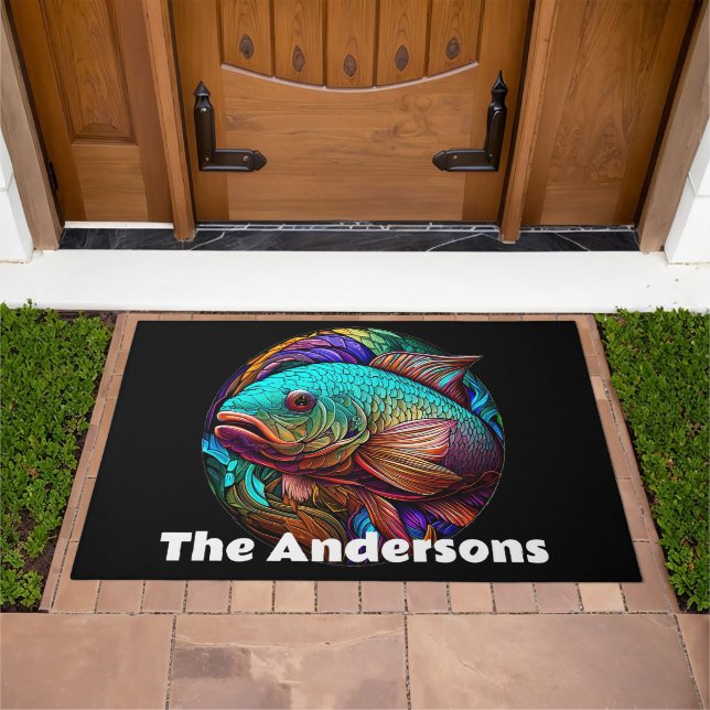Beautiful Vibrant Fish Doormat (Outdoor)