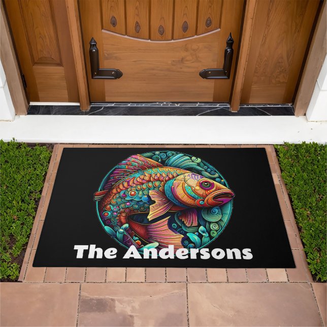 Beautiful Vibrant Fish Doormat (Outdoor)