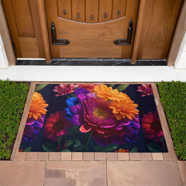 Beautiful Vibrant Flower Mix 2 Doormat (Outdoor)