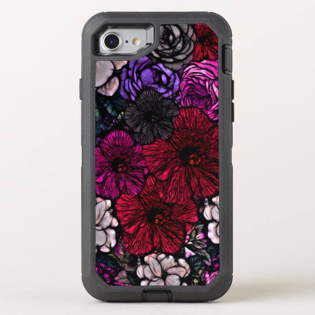 Beautiful Vibrant Flowers Otterbox iPhone Case (Back)