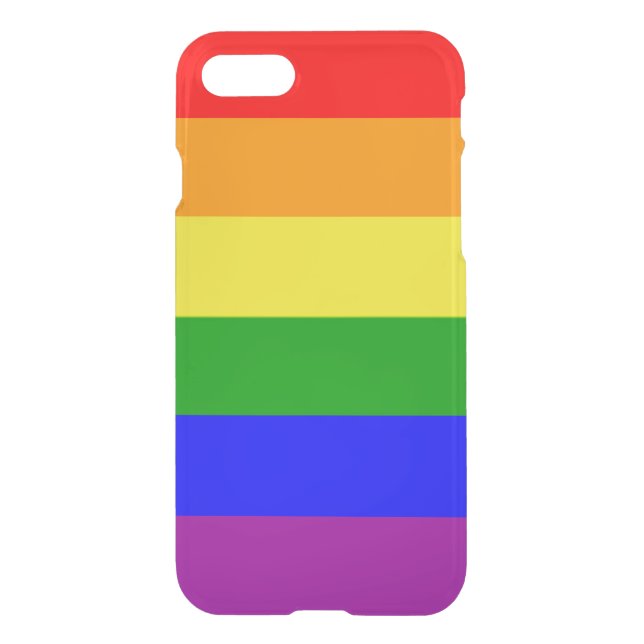 Beautiful Vibrant Rainbow Flag Uncommon iPhone Case (Back)