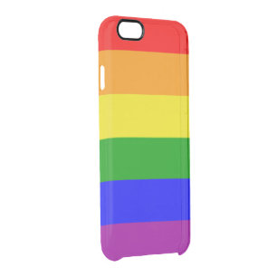 Beautiful Vibrant Rainbow Flag Clear iPhone 6/6S Case