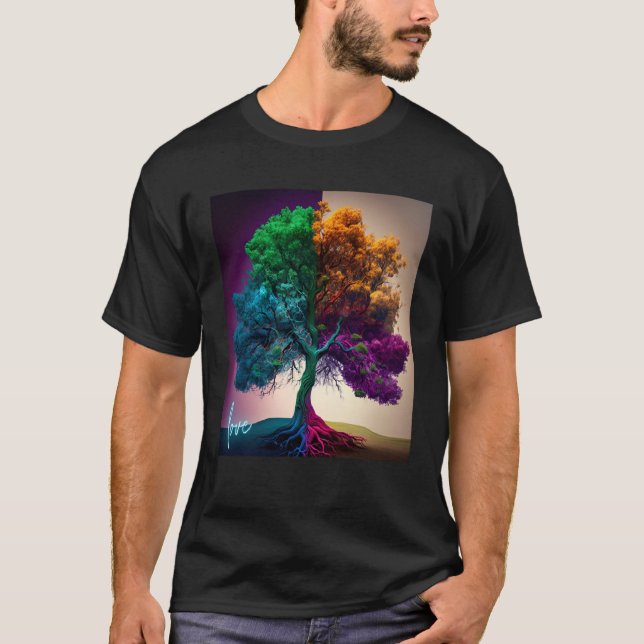 Beautiful Vibrant Tree Nature s Beauty  7 T-Shirt (Front)