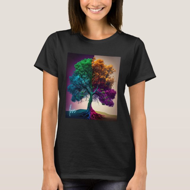 Beautiful Vibrant Tree Nature s Beauty  7 T-Shirt (Front)