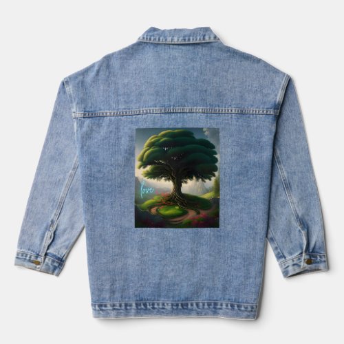 Beautiful Vibrant Tree Nature s Beauty  Denim Jacket