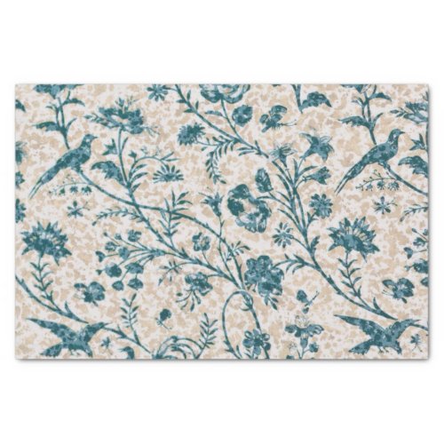 Beautiful Victorian Blue Birds Pattern Tissue Paper