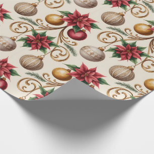 Beautiful Victorian Christmas Ornaments Wrapping Paper