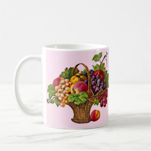 beautiful Victorian fruit basket print Coffee Mug