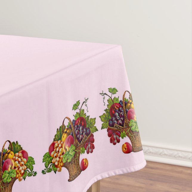 beautiful Victorian fruit basket print Tablecloth (In Situ)