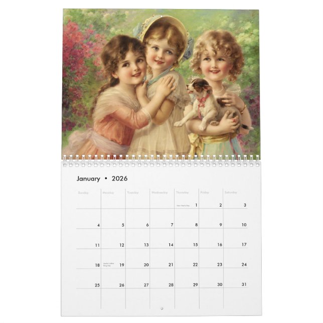 Beautiful Victorian Ladies Paintings Calendar (Jan 2026)