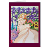 Beautiful victorian lady in her garden. (Front)