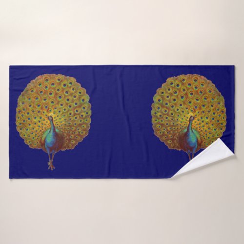  beautiful Victorian peacock print Bath Towel Set