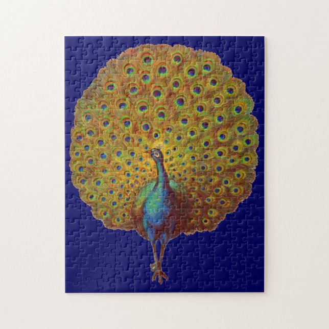 beautiful Victorian peacock print Jigsaw Puzzle (Vertical)