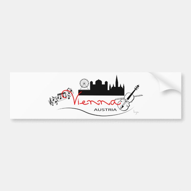 Beautiful Vienna, Austria Bumper Sticker (Front)