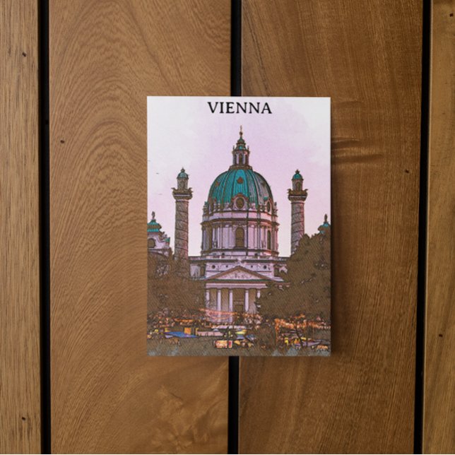 Beautiful Vienna Austria Church Architecture Postcard (vienna austria church postcard)