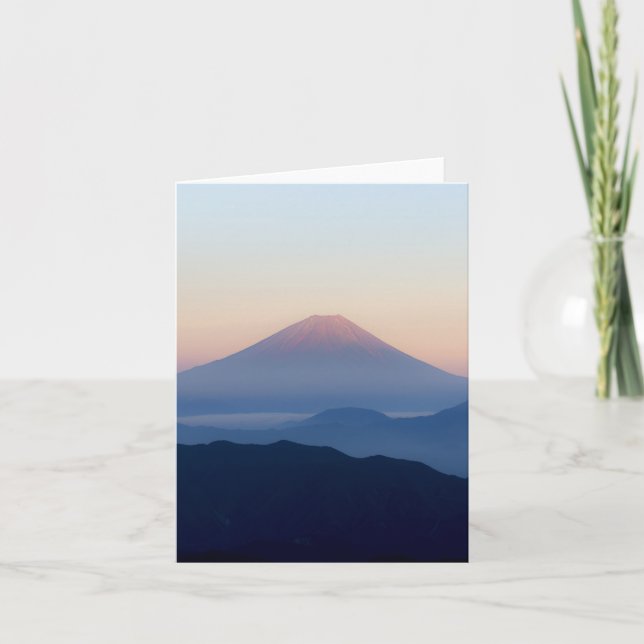 Beautiful view Mt. Fuji, Japan, Sunrise Card (Front)