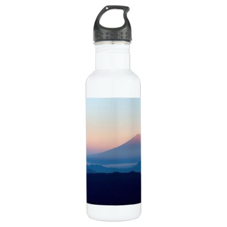 Beautiful View Mt. Fuji, Japan, Sunrise Water Bottle