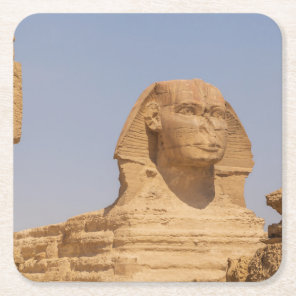 Beautiful View of Ancient Great Sphinx in Egypt Square Paper Coaster