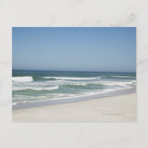 Beautiful view of beach against clear sky 2 postcard