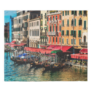 Beautiful view of water street and old buildings i duvet cover