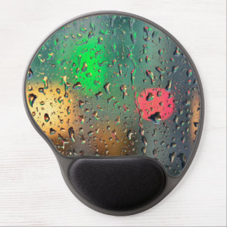 Beautiful view through rain gel mouse pad