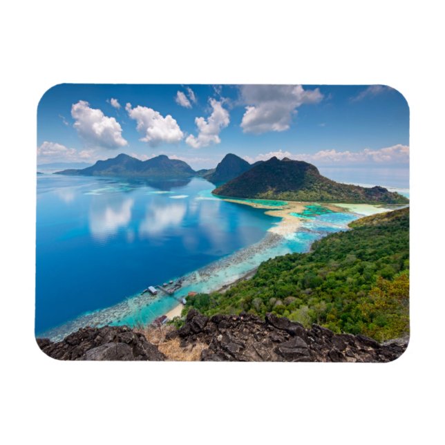 Beautiful View | Top of Bohey Dulang Island Magnet (Horizontal)