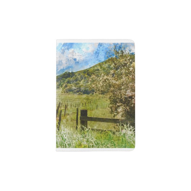 Beautiful Vineyard in Napa Valley Passport Holder (Front)