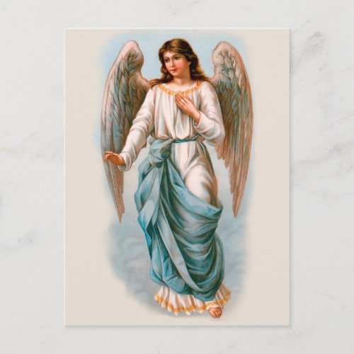 Beautiful vintage angel CC1090 Easter greetings Postcard