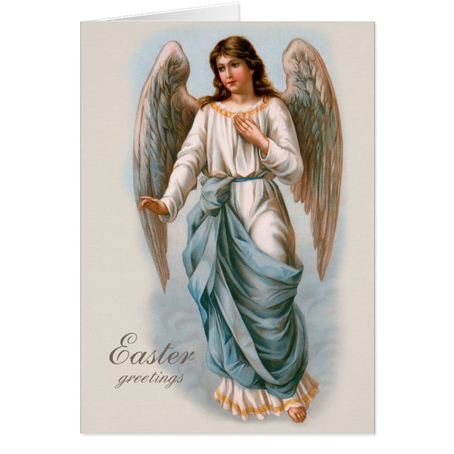 Beautiful vintage angel CC1093 Easter blessings Cards (Front)